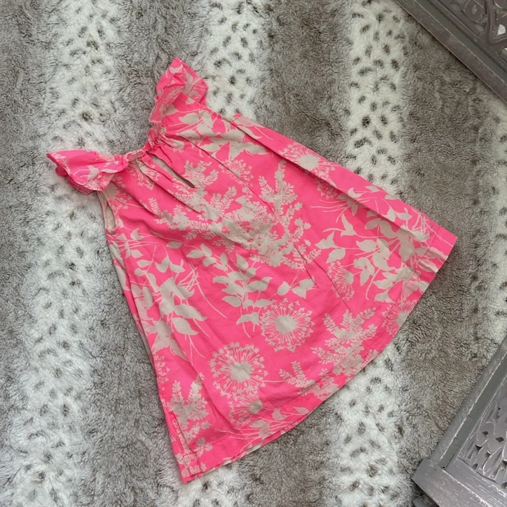 GAP Kids Hawaiian dress girls 2T Barbie pink floral tropical coconut girl beach